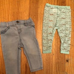 Two pair 6-9 months pants